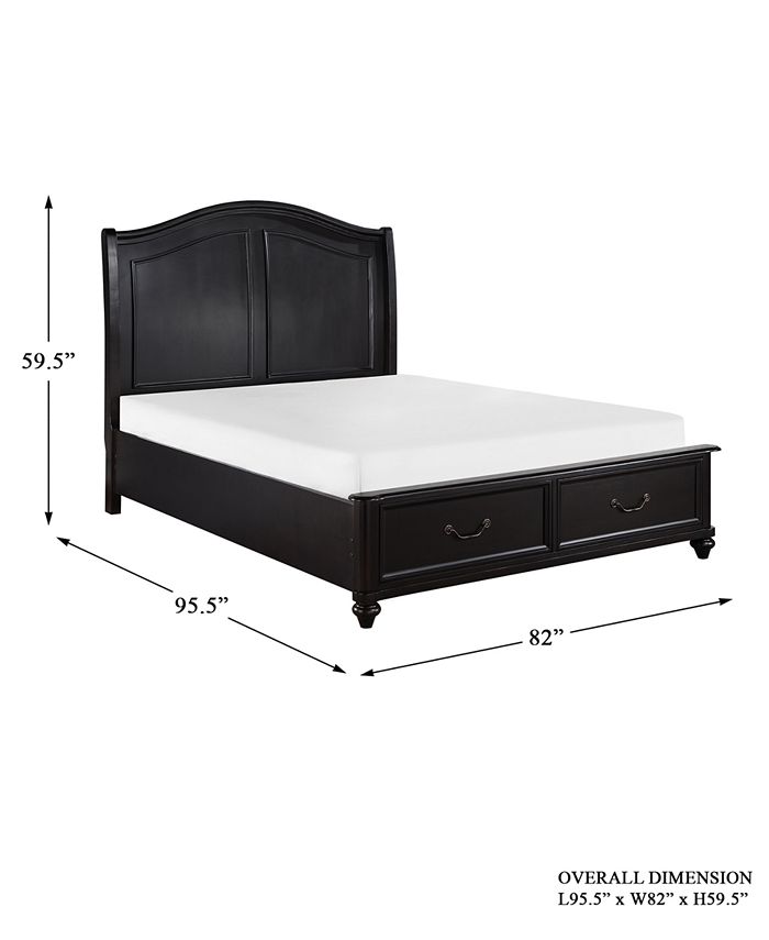 Furniture Leesa California King Platform Bed with Footboard Storage