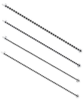 Black Diamond Tennis Bracelet Collection in 10k White Gold