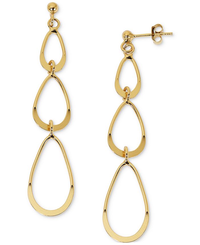 Giani Bernini Crystal Teardrop Drop Earrings in 18k Gold-Plated Sterling  Silver, Created for Macy's - ShopStyle