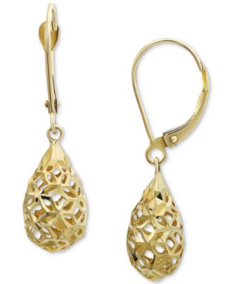 10k gold filigree earrings