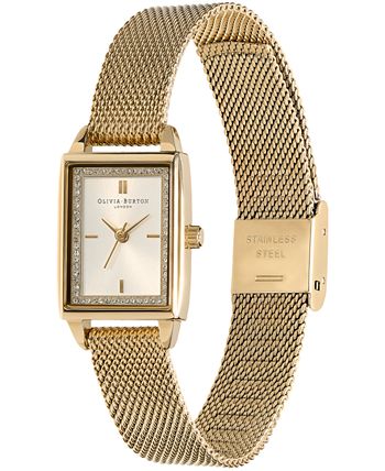 Olivia Burton Women s Quartz Gold Tone Stainless Steel Mesh Watch