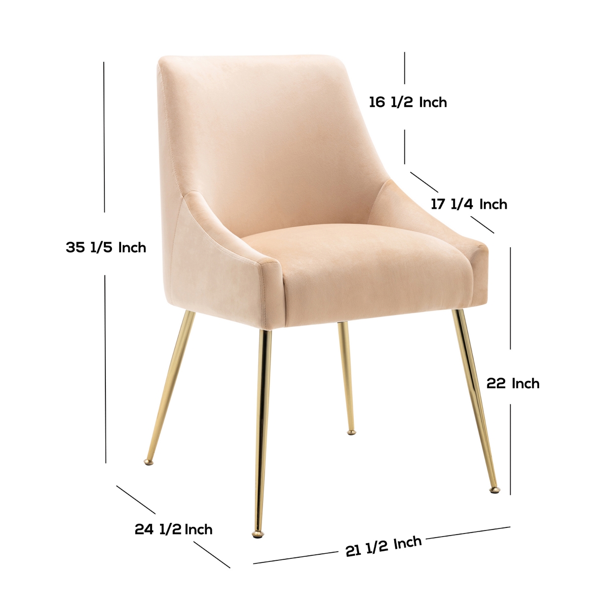 WestinTrends Upholstered Performance Velvet Accent Chair With Metal Leg (Set of 2)