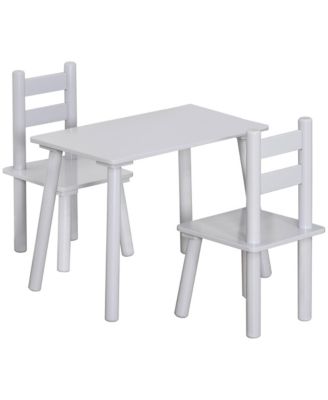 3 PC Wooden Kids Table & Chair Activity Set, Toddlers 2 to 5 Years