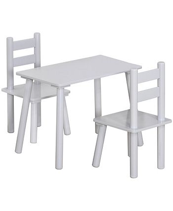 3 PC Wooden Kids Table Chair Activity Set Toddlers 2 to 5 Years