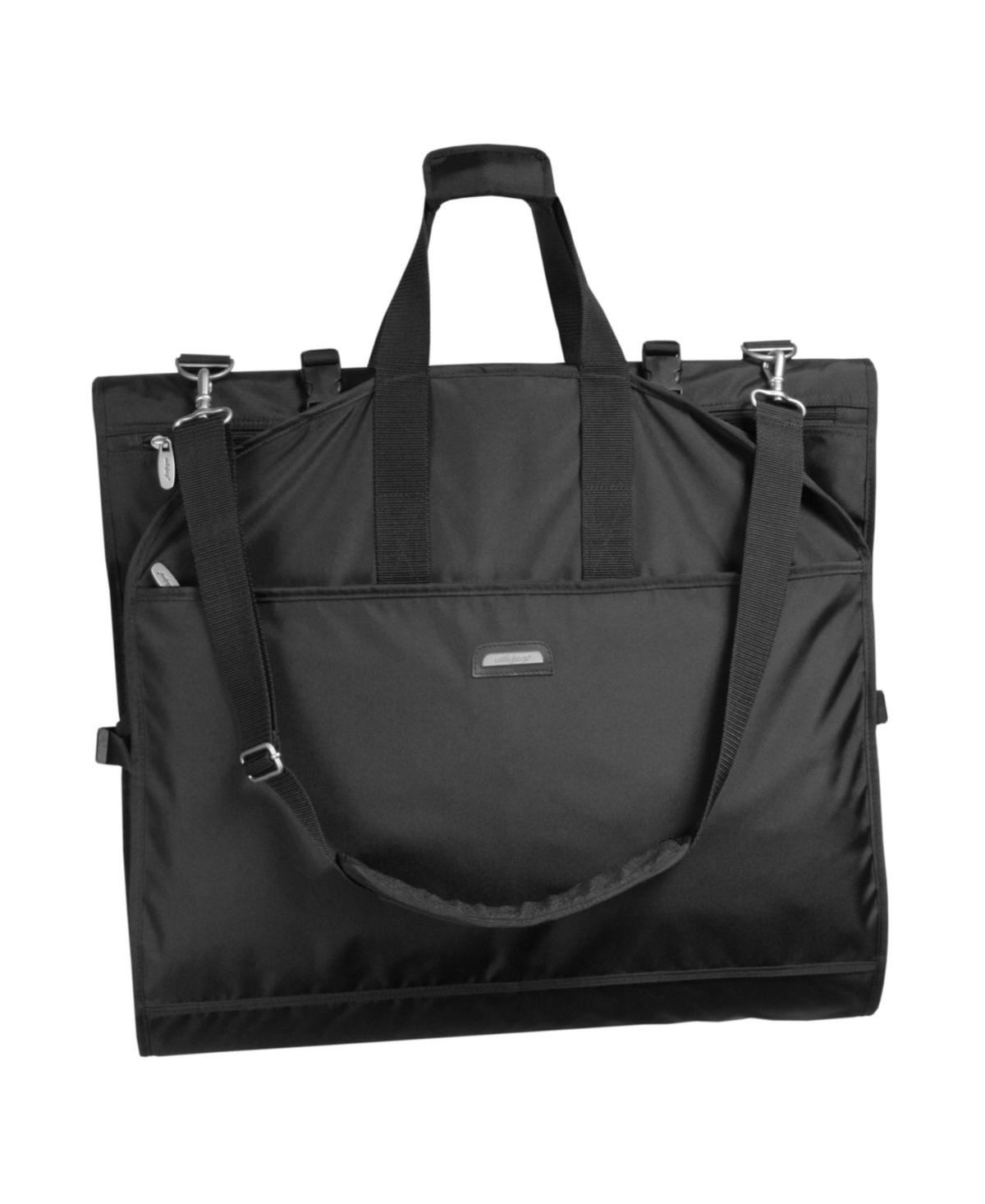 66" Premium Tri-Fold Carry On Destination Wedding Gown Travel Bag with Pockets - Black