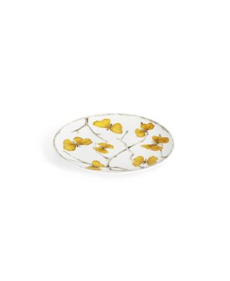 Butterfly Ginkgo 4 Piece Gold-Tone Tidbit Plate Set