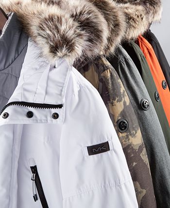 Michael Kors Men's Down-Filled Winter Hooded Parka L Coat Jacket