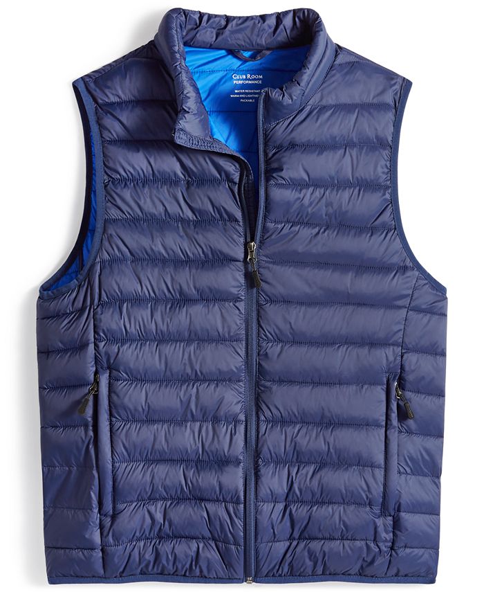 Club Room Men's Quilted Packable Puffer Vest, Created for Macy's