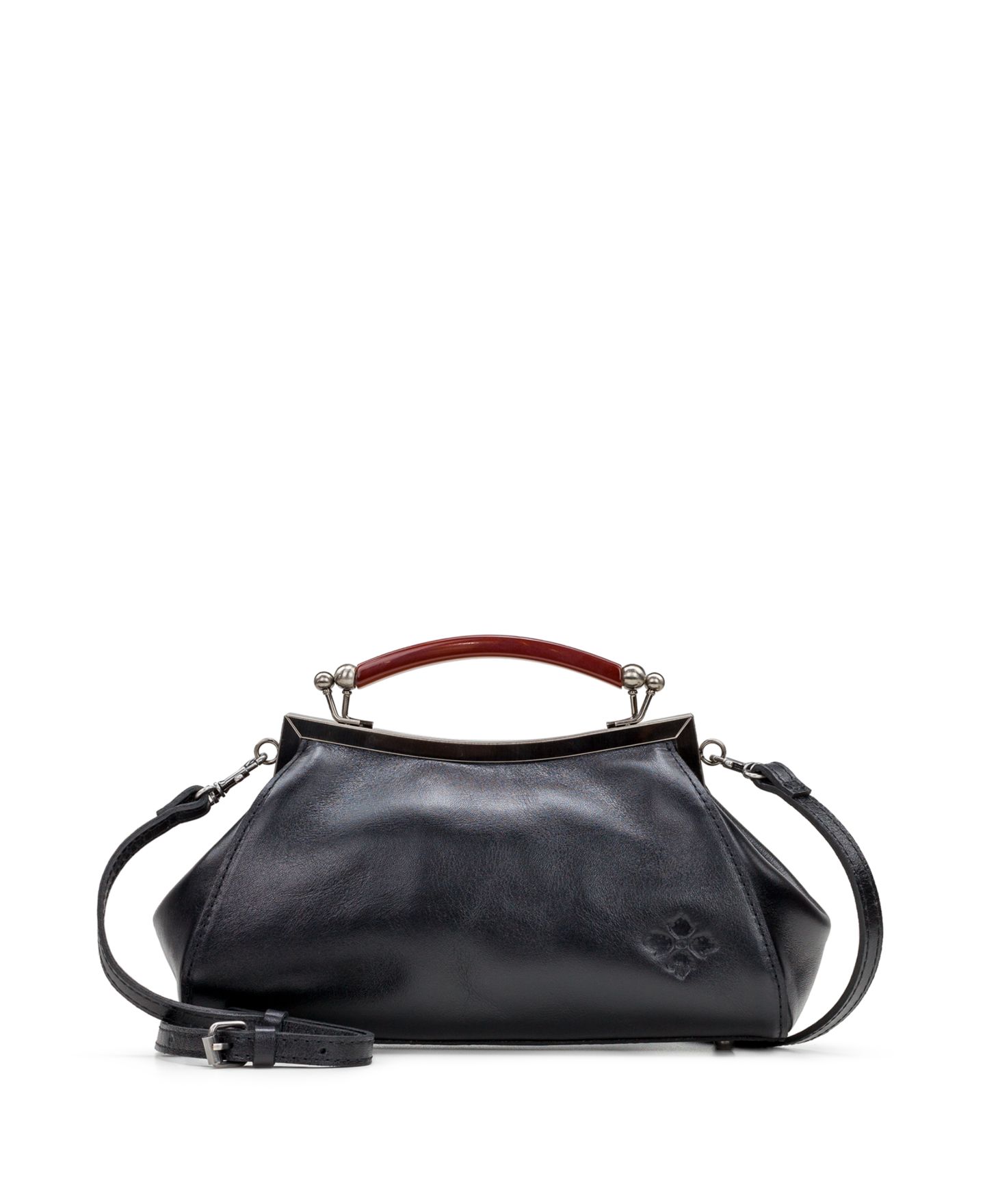 Женская сумка Patricia Nash Kelmscott Small Leather Frame Crossbody, цвет: Чёрный — фото 1