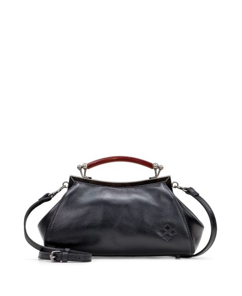 Женская сумка Patricia Nash Kelmscott Small Leather Frame Crossbody, цвет: Чёрный