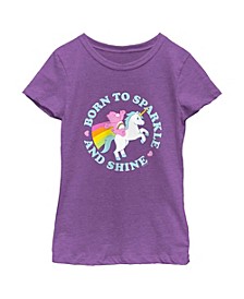 Girl's Born to Sparkle and Shine Cheer  Child T-Shirt
