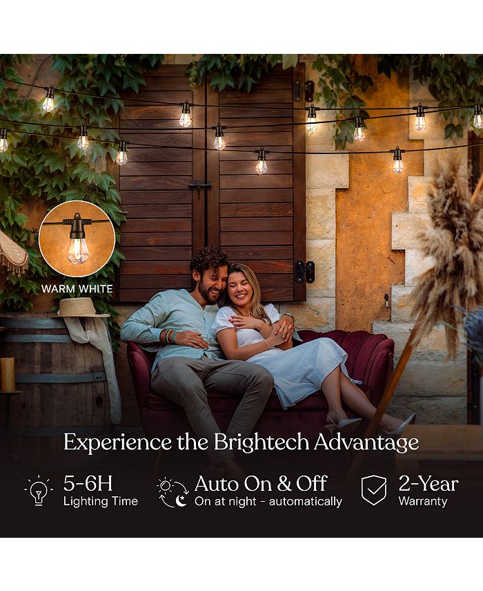 Brightech Weatherproof Solar LED Commercial Grade Holiday String Lights