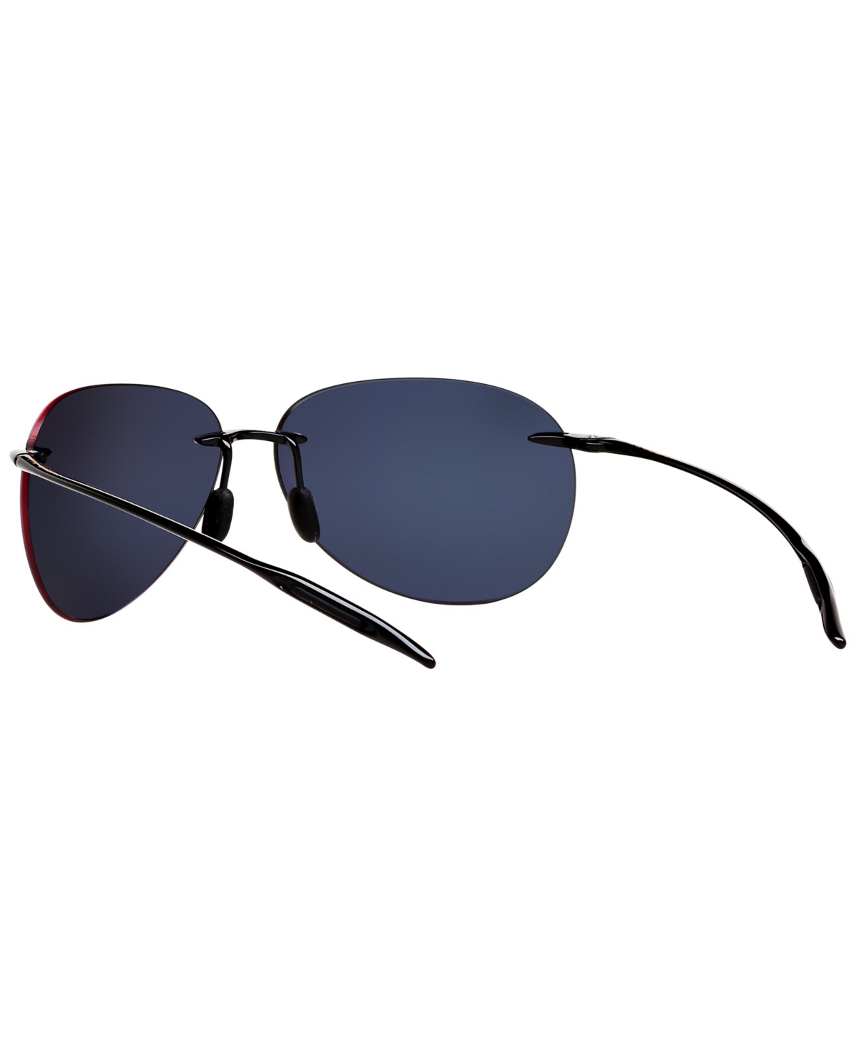 Maui Jim Polarized Sugar Beach Sunglasses, 421 In Black Shiny,grey