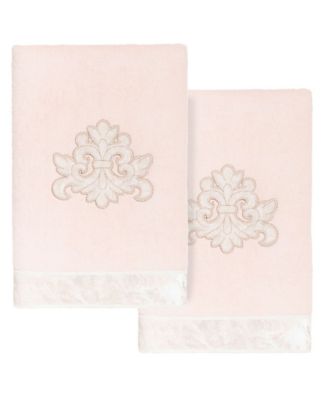 Turkish Cotton May Embellished 2-Pc. Hand Towel Set