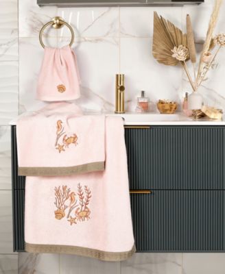 Turkish Cotton Aaron Embellished 2-Pc. Fingertip Towel Set