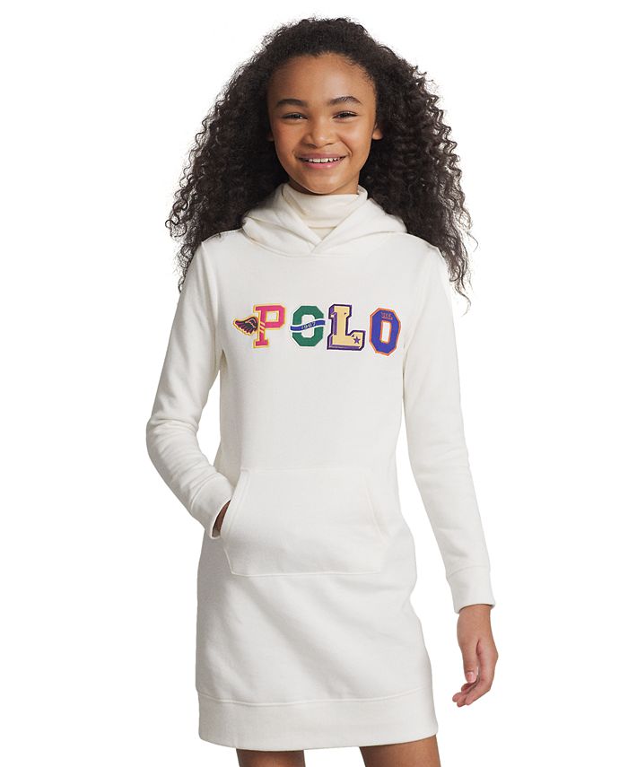 Polo Ralph Lauren Big Girls Long Sleeves Logo Fleece Hoodie Dress