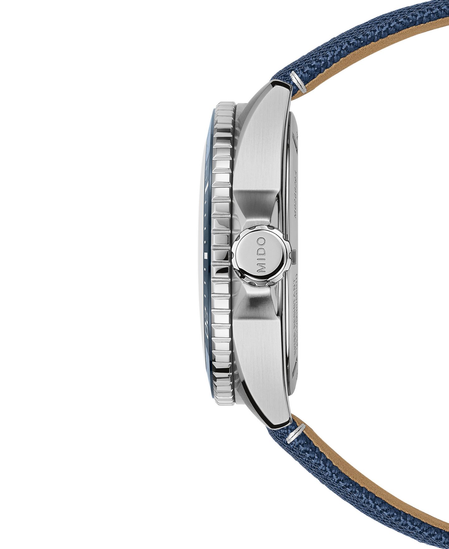 Мужские часы Mido Swiss Automatic Ocean Star GMT Blue Fabric Strap Watch 44mm — фото 3
