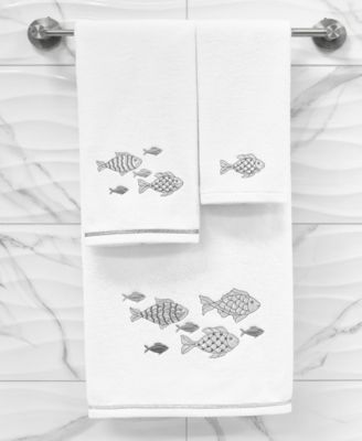 Turkish Cotton Figi Embellished 2-Pc. Hand Towel Set