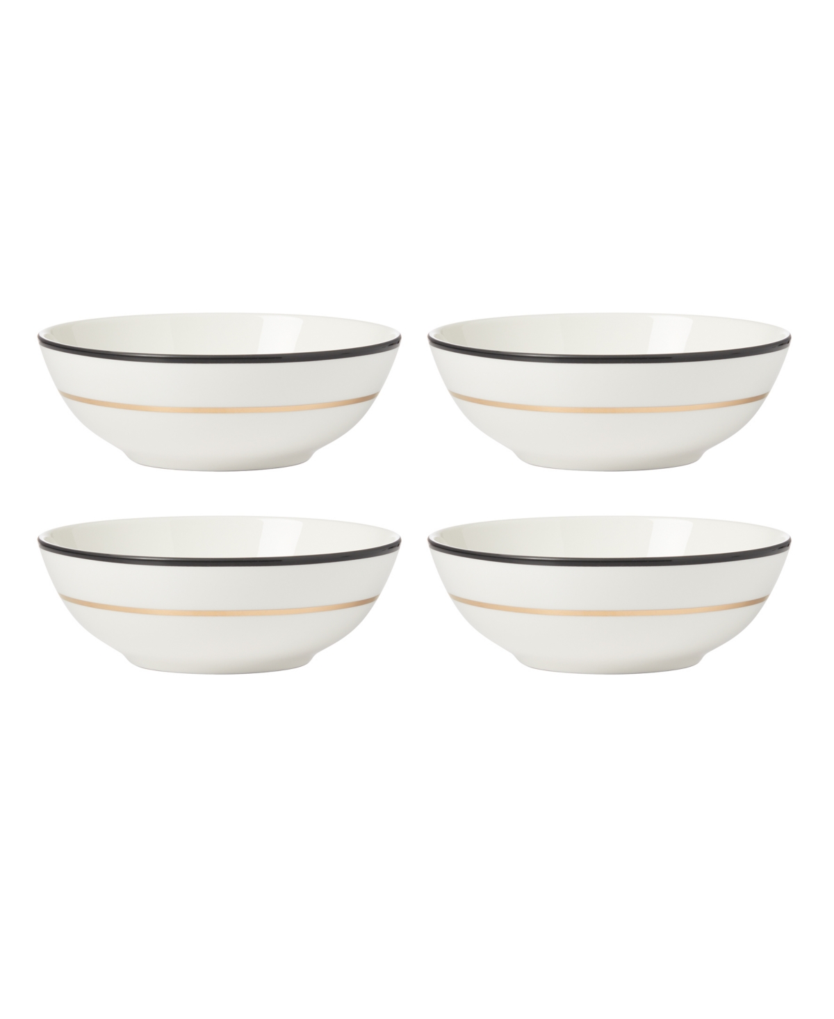 Kate Spade New York Set Of 4 Make It Pop White All-purpose Bowls In White