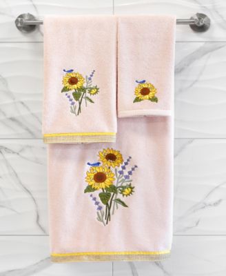 Turkish Cotton Girasol Embellished 2-Pc. Bath Towel Set