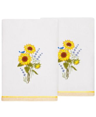 Turkish Cotton Girasol Embellished 2-Pc. Bath Towel Set