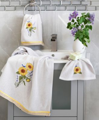 Turkish Cotton Girasol Embellished 2-Pc. Bath Towel Set