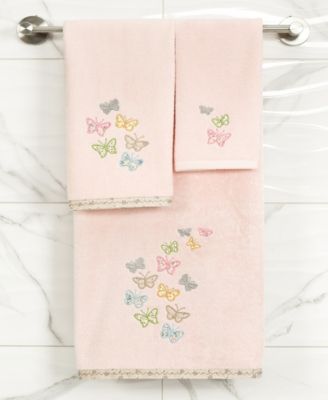 Turkish Cotton Mariposa Embellished 3-Pc. Bath Towel Set