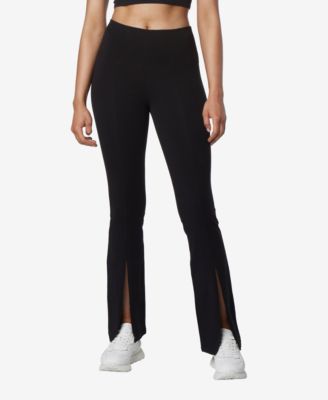 Marc New York Women's High Rise Flare Leggings Pants with Slit