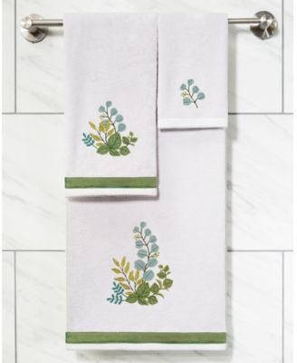 Turkish Cotton Botanica Embellished 2-Pc. Bath Towel Set
