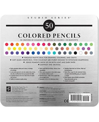 Studio Series Deluxe Colored Pencil Set (Set of 50): 9781441321343: Peter  Pauper Press: Books 