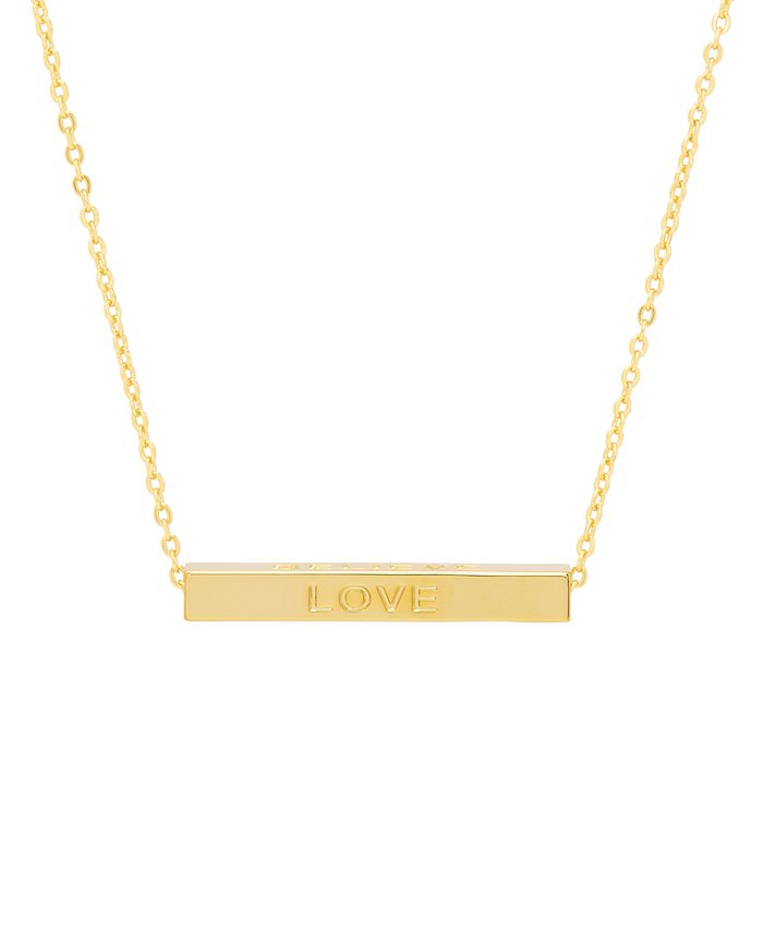 Macy's Gold Plated Love, Faith, Believe, Blessed Necklace Macy's
