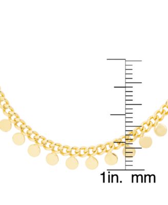 Gold Plated Dangling Discs Necklace