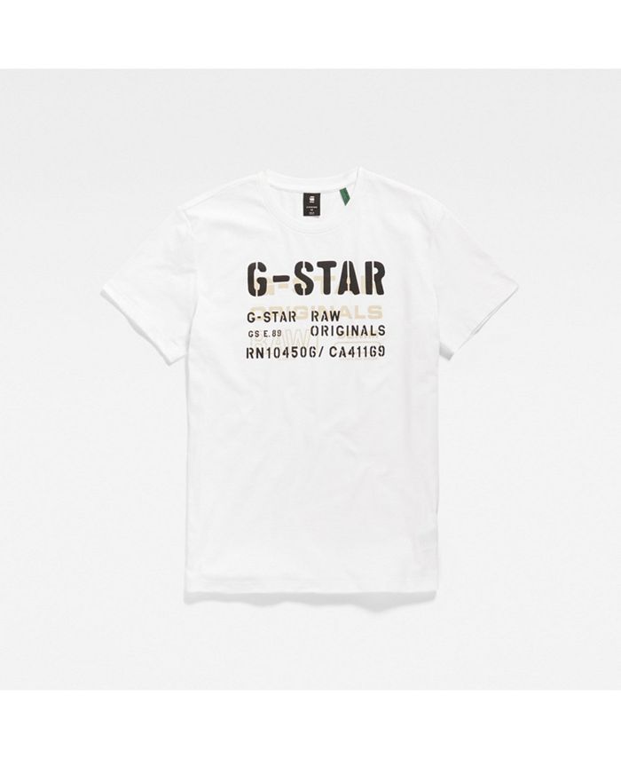 G-Star Raw Men's Stencil Originals Regular Fit Raw T-Shirt - Macy's