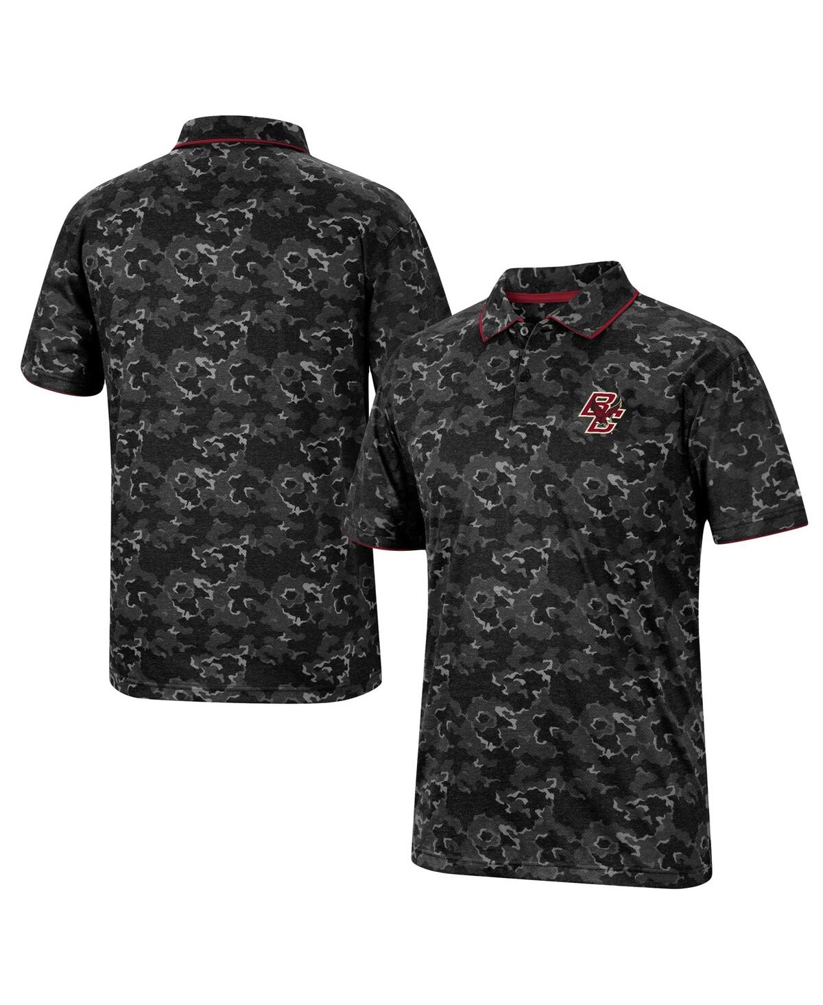 Shop Colosseum Men's  Black Boston College Eagles Speedman Polo Shirt