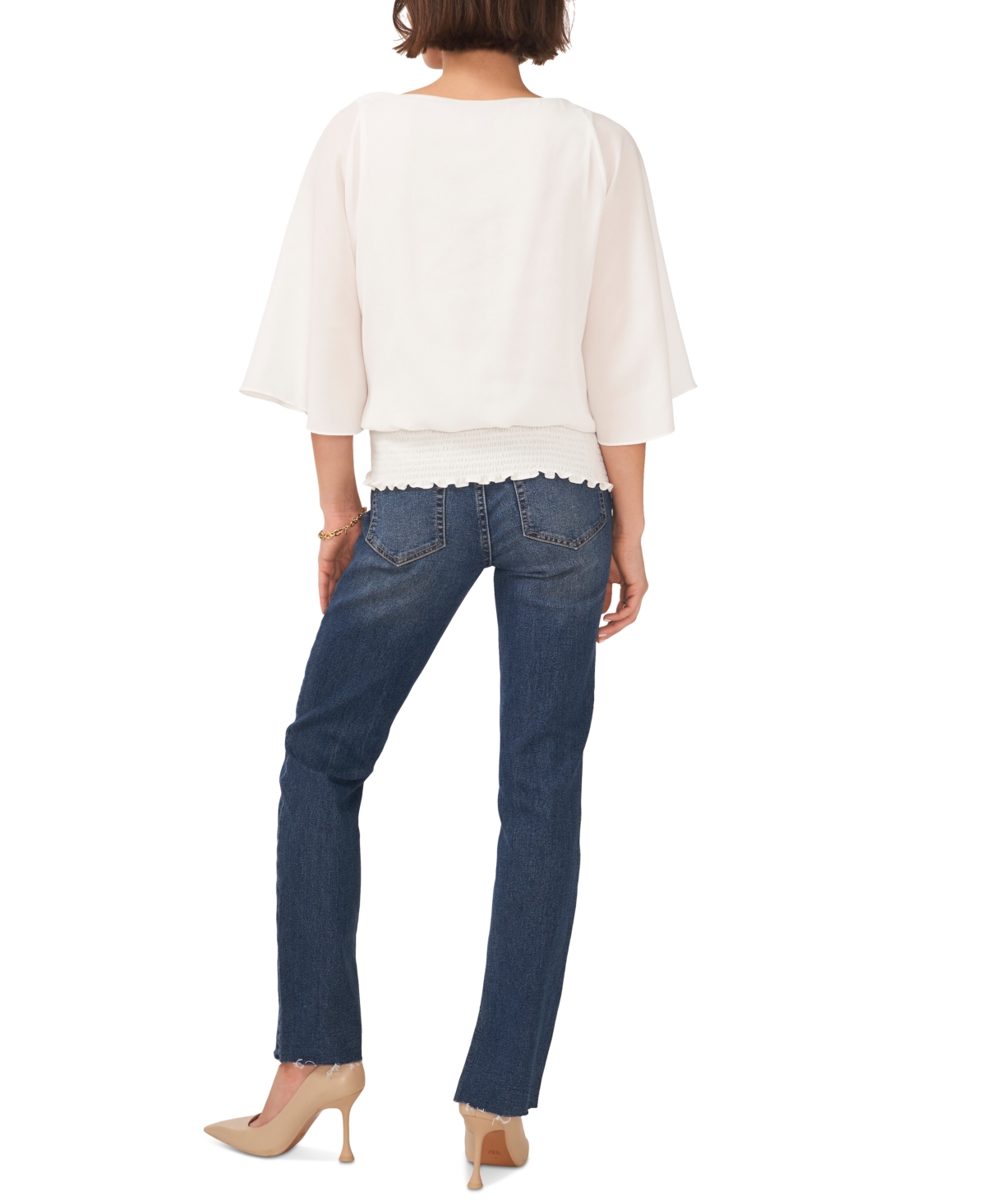 Sam & Jess Women's Smocked-Waist Top