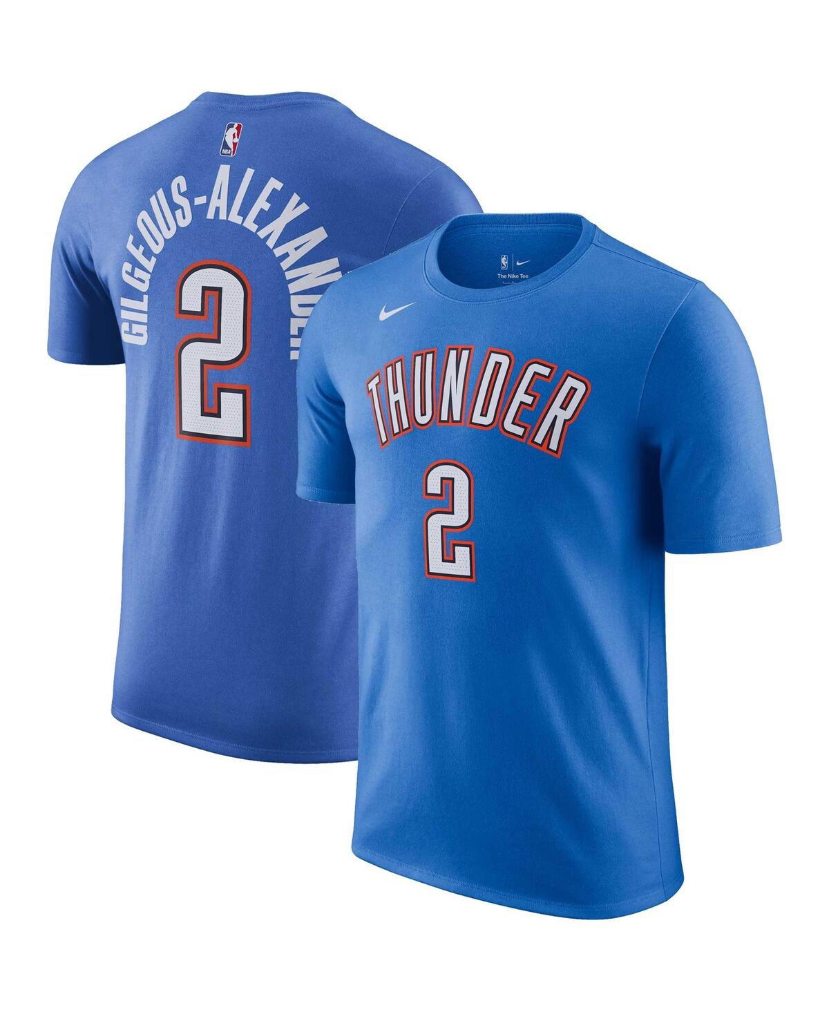 Men's Nike Shai Gilgeous-AlexanderOklahoma City Thunder Icon 2022/23 Name and Number Performance T-shirt - Blue