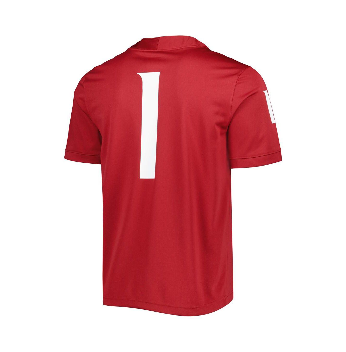 Мужской топ Nike #1 Crimson Washington State Cougars Untouchable Football Jersey — фото 2