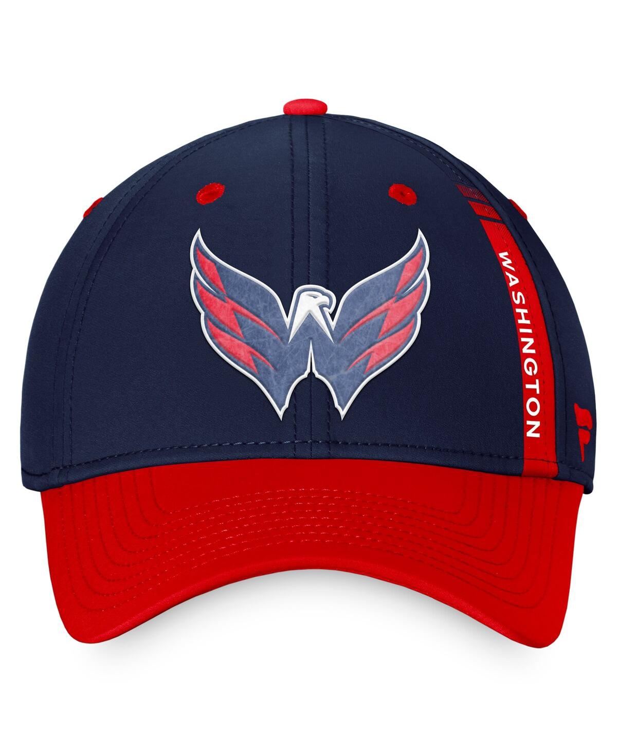 Shop Fanatics Men's  Navy, Red Washington Capitals 2022 Nhl Draft Authentic Pro Flex Hat In Navy,red