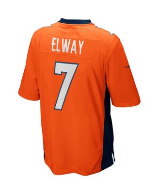 Men's John Elway Orange Denver Broncos Game Retired Player Jersey