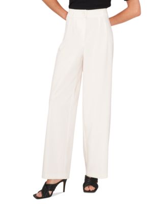 Vince Camuto - Women's Solid-Color Pintuck Wide-Leg Trousers