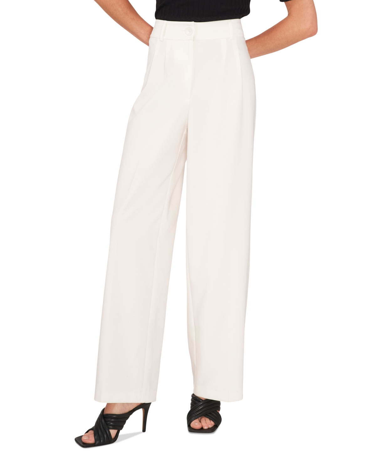 Vince Camuto Women's Solid-Color Pintuck Wide-Leg Trousers