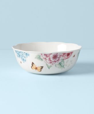 Butterfly Meadow Hydrangea Serving Bowl, 10"