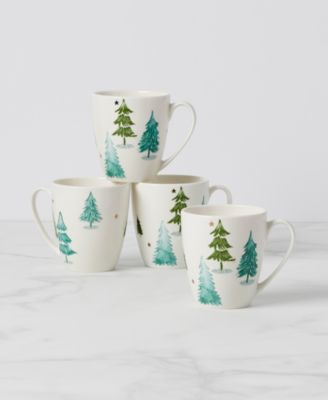 Balsam Lane Mugs, Set of 4