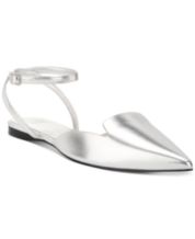 Macy's silver flat shoes best sale