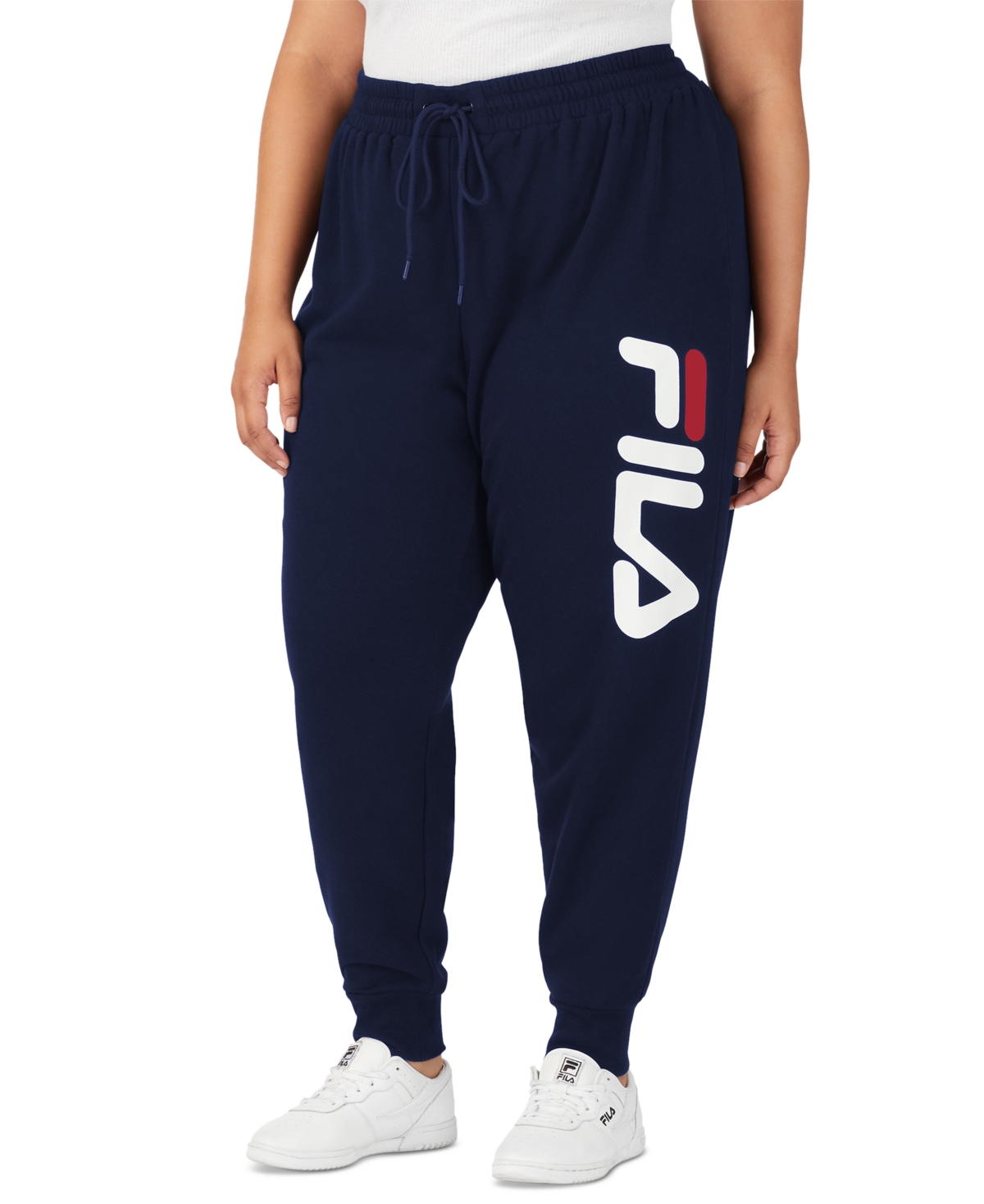 Fila Plus Size Stand Graphic Drawstring-Waist Jogger Pants
