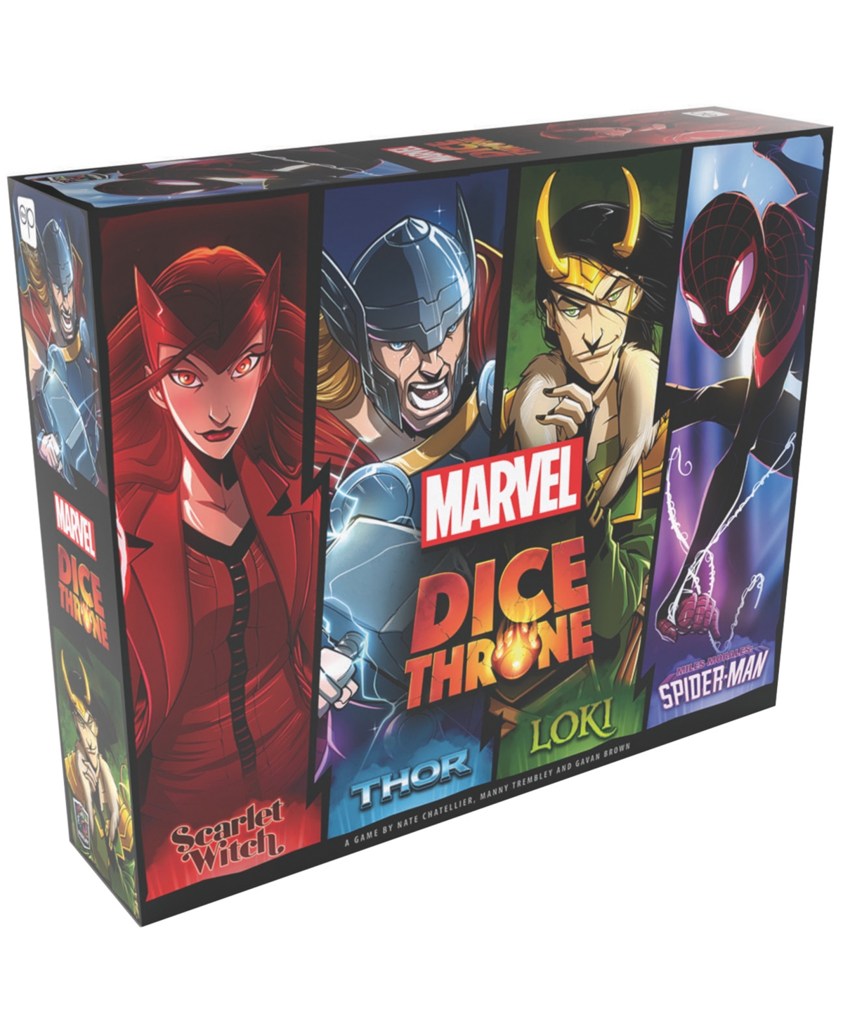 University Games Kids' Usaopoly Marvel Dice Throne 4-hero Scarlet Witch, Thor, Loki, Spider-man Box Set, 211 Piece In Multi Color