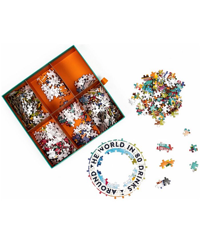 Professor Puzzle Around the World in 80 Drinks Circular Jigsaw Puzzle