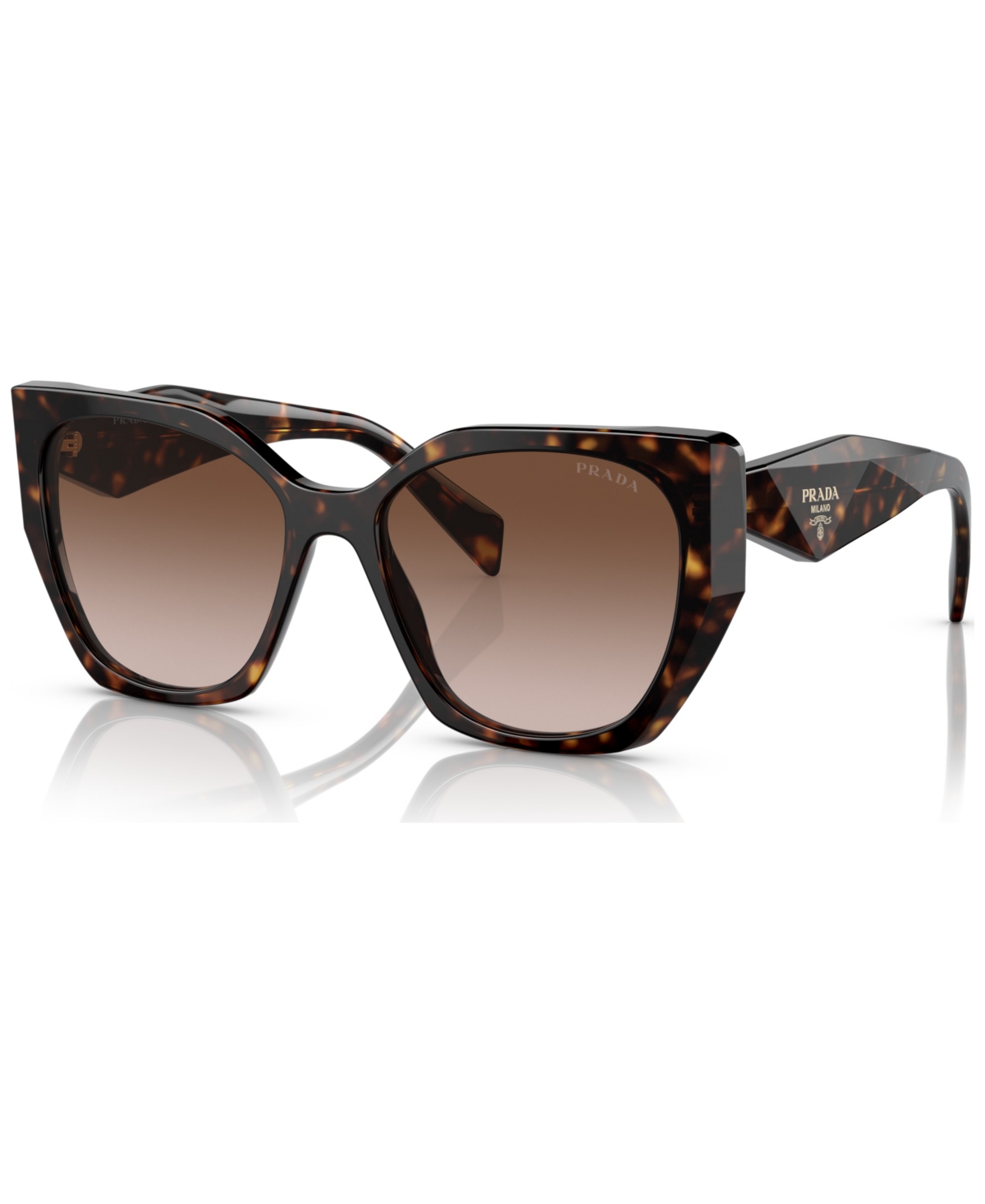 Shop Prada Women's Low Bridge Fit Sunglasses, Pr 19zsf56-y In Tortoise