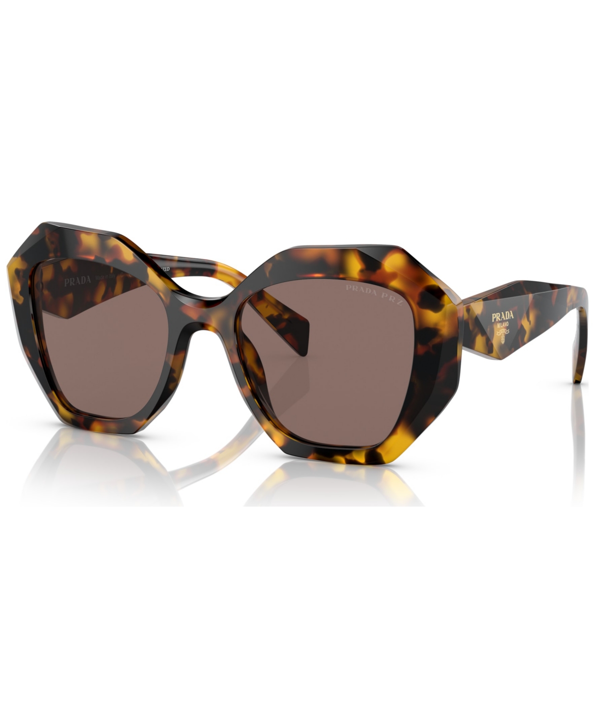 Shop Prada Women's Polarized Sunglasses, Pr 16ws53-p In Honey Tortoise