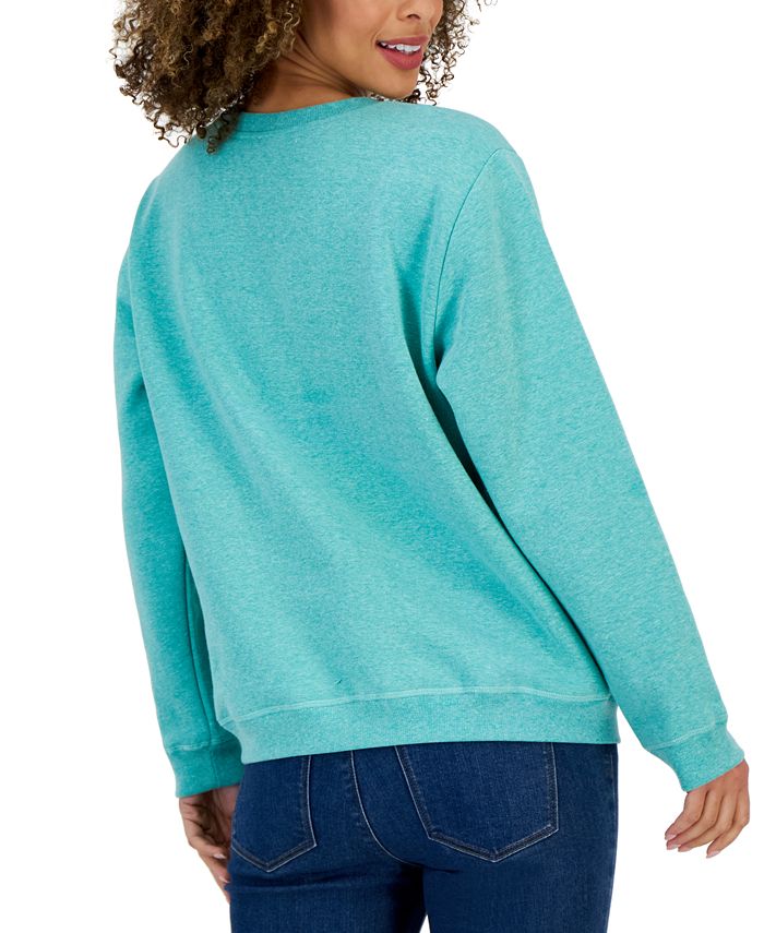 Karen Scott Womens Sport Fleece Sweatshirt Black Size Medium main image 1